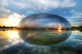14-2011 国家大剧院特雷,拉特克利夫Trey Ratcliff - China 2011 - The Egg at Sunset